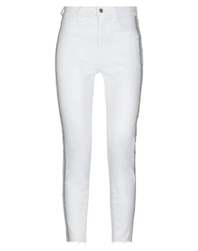 Shop L Agence L'agence Woman Jeans White Size 29 Cotton, Polyester, Elastane