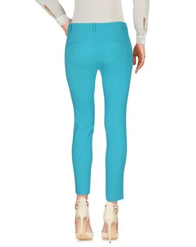 Shop Atos Lombardini Woman Pants Turquoise Size 4 Viscose, Acetate, Elastane In Blue