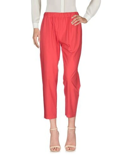 Shop Erika Cavallini Woman Pants Red Size 2 Cotton