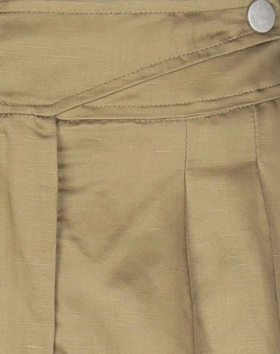 Shop 8pm Woman Shorts & Bermuda Shorts Military Green Size L Viscose, Linen