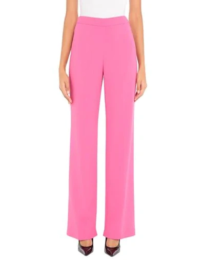 Shop Clips Woman Pants Fuchsia Size 12 Viscose, Acetate, Elastane In Pink