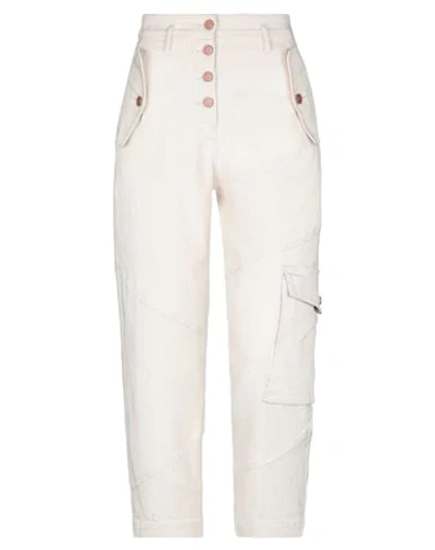 Shop 8pm Woman Pants Ivory Size Xs Cotton, Elastane In White