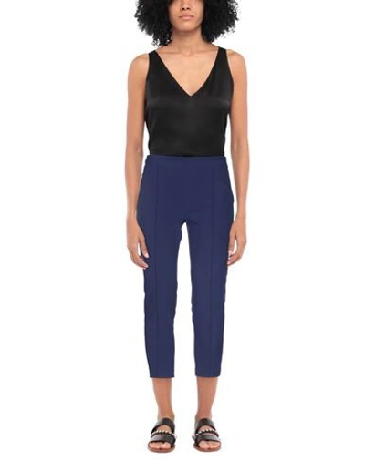 Shop Boutique Moschino Cropped Pants In Blue