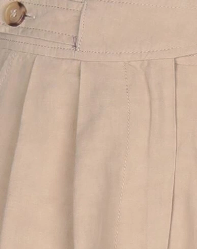 Shop Jucca Woman Shorts & Bermuda Shorts Sand Size 10 Cotton, Linen In Beige