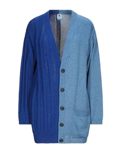 Shop M Missoni Woman Cardigan Blue Size M Cotton, Viscose, Metallic Fiber