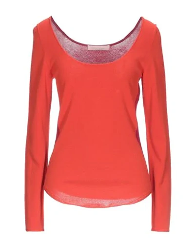 Shop Liviana Conti Woman Sweater Rust Size 10 Viscose, Polyamide In Red