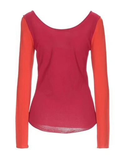 Shop Liviana Conti Woman Sweater Rust Size 10 Viscose, Polyamide In Red