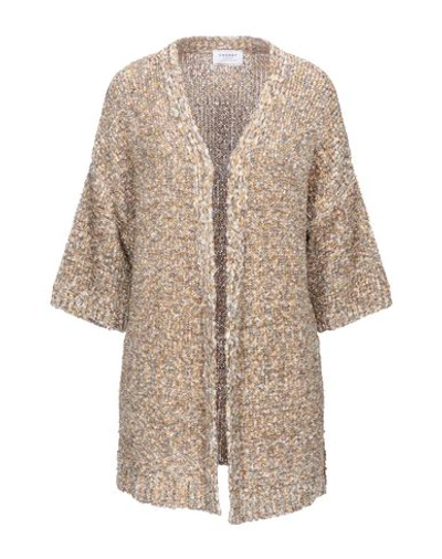 Shop Snobby Sheep Woman Cardigan Camel Size 6 Viscose, Polyamide, Metallic Fiber In Beige