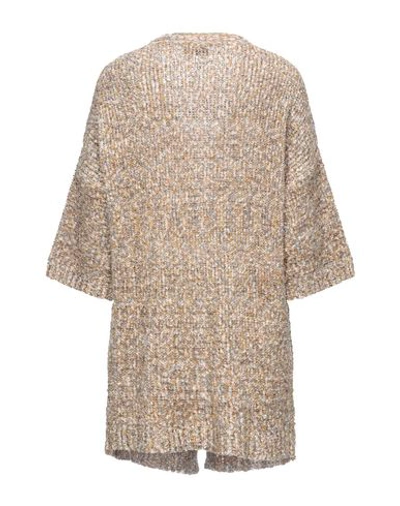 Shop Snobby Sheep Woman Cardigan Camel Size 8 Viscose, Polyamide, Metallic Fiber In Beige