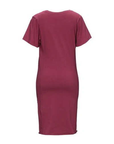 Shop Vivienne Westwood Anglomania Historic T-shirt Dress Pillar Print Woman Midi Dress Burgundy Size Xs O In Red