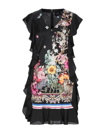 Shop Cavalli Class Woman Mini Dress Black Size 8 Viscose, Polyester