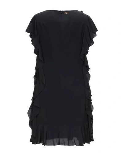 Shop Cavalli Class Woman Mini Dress Black Size 10 Polyester, Acetate, Silk