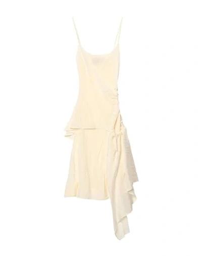 Shop Colville Woman Midi Dress Ivory Size 8 Viscose In White