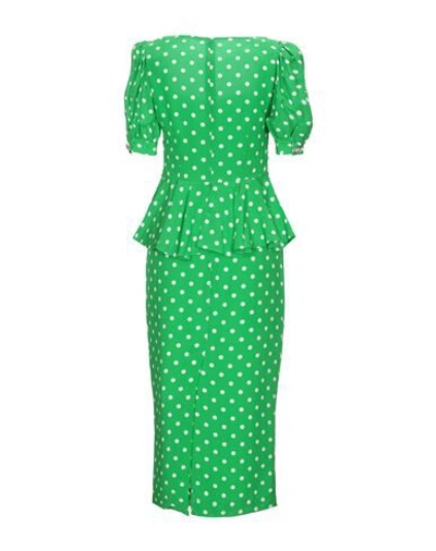 Shop Alessandra Rich Midi Dresses In Green