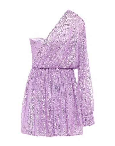 Shop Amen Woman Mini Dress Light Purple Size 8 Polyester, Cotton