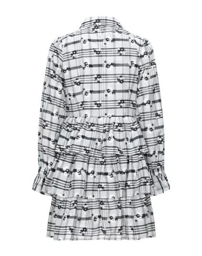 Baum Und Pferdgarten Anya Tiered Checked Cotton-blend Floral-jacquard Mini  Dress In White/black Blossom Check | ModeSens