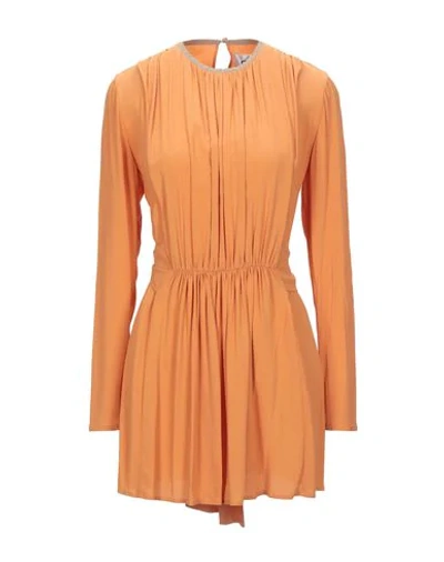 Shop Mauro Grifoni Grifoni Woman Mini Dress Apricot Size 6 Acetate, Silk In Orange