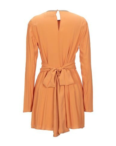 Shop Mauro Grifoni Grifoni Woman Mini Dress Apricot Size 6 Acetate, Silk In Orange