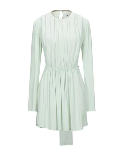 Shop Mauro Grifoni Grifoni Woman Mini Dress Light Green Size 10 Acetate, Silk
