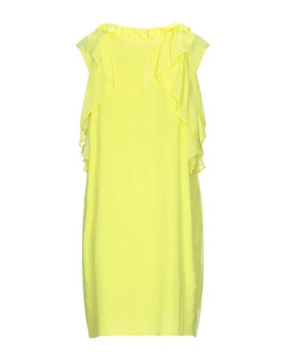 Shop Atos Lombardini Short Dresses In Yellow