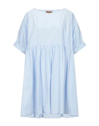 Shop Alessia Santi Short Dresses In Sky Blue