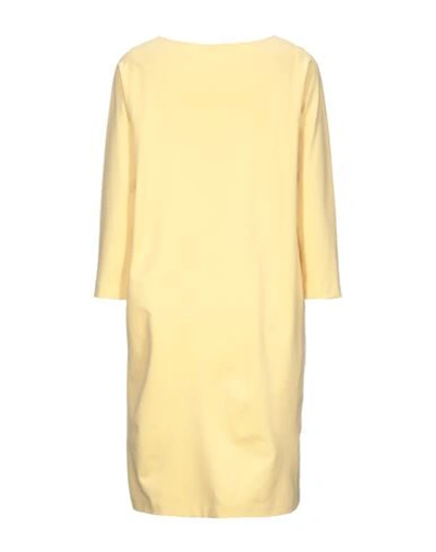 Shop Harris Wharf London Woman Mini Dress Yellow Size 4 Viscose, Polyamide, Elastane