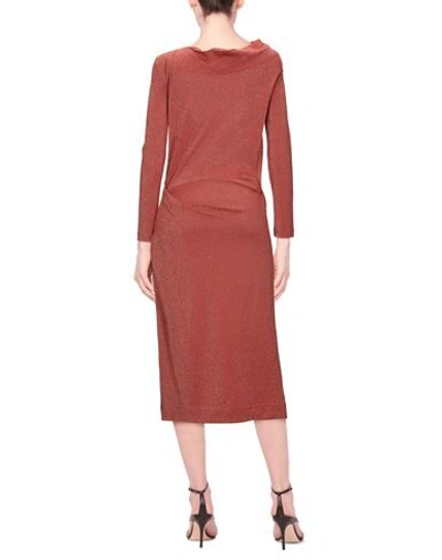 Shop Vivienne Westwood Anglomania Midi Dresses In Rust
