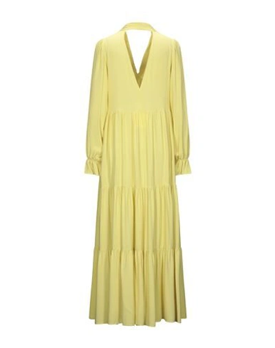 Shop 8pm Woman Maxi Dress Light Yellow Size S Acetate, Silk
