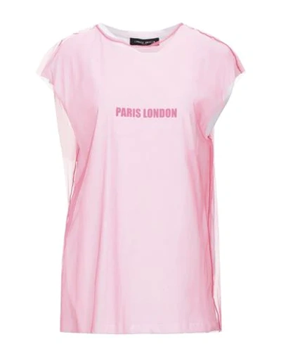 Shop Frankie Morello Woman T-shirt Pink Size L Nylon, Cotton