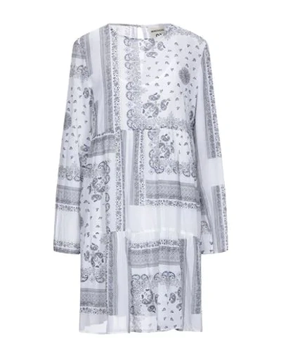 Shop Semicouture Woman Mini Dress White Size 6 Viscose, Cotton