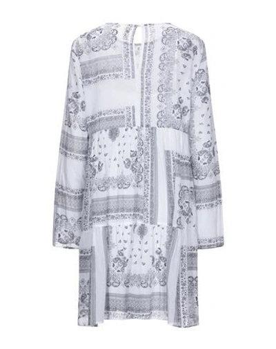 Shop Semicouture Woman Mini Dress White Size 6 Viscose, Cotton