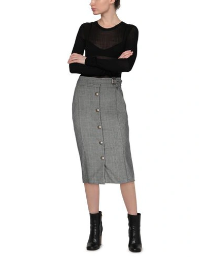 Twinset Midi Skirts In Grey