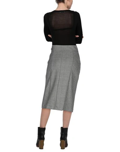 Shop Twinset Woman Midi Skirt Grey Size 6 Wool, Polyester, Viscose, Elastane