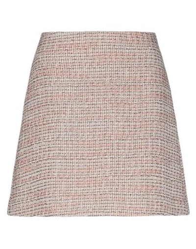 Shop Semicouture Woman Midi Skirt Beige Size 6 Cotton, Acrylic, Polyester, Elastane
