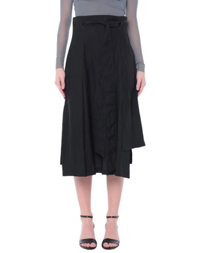 Shop Tom Rebl Midi Skirts In Black