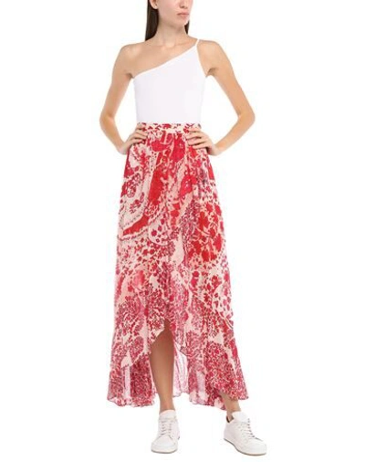 Twinset Midi Skirts In Red