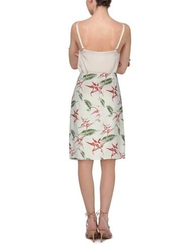 Shop Dondup Woman Midi Skirt Ivory Size 8 Viscose In White