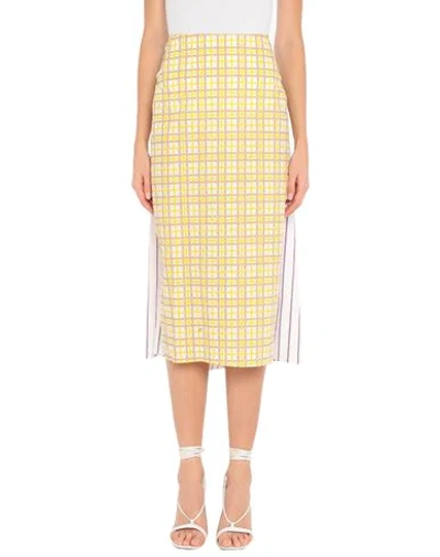 Shop Rosie Assoulin Woman Midi Skirt White Size 2 Cotton