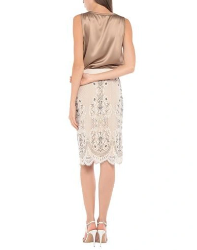 Shop Twinset Woman Midi Skirt Ivory Size 14 Cotton, Polyamide, Polyester, Viscose In White
