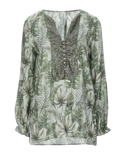 Shop Mason's Blouses In Military Green