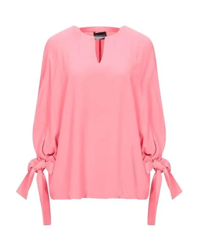 Shop Atos Lombardini Woman Top Pink Size 2 Acetate, Silk