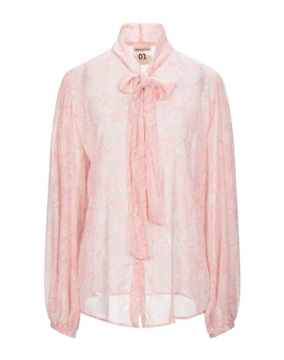Shop Semicouture Woman Shirt Pink Size 8 Polyester