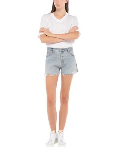 Shop Re/done With Levi's Denim Shorts In Blue