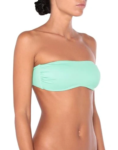 Shop Moschino Bikini Tops In Light Green
