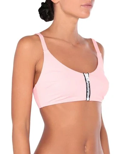Shop Moschino Bikini Tops In Pink