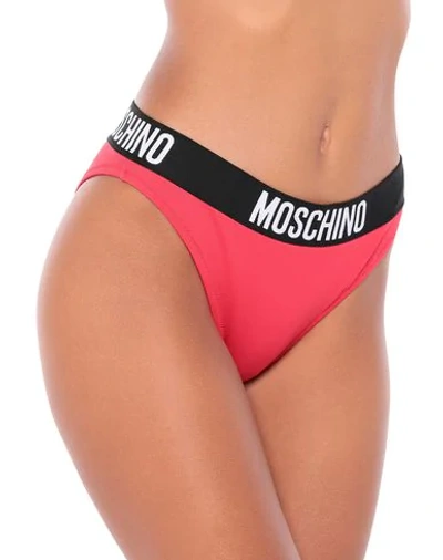 Shop Moschino Swim Briefs In Red