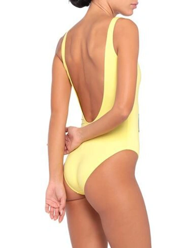 Shop Alberta Ferretti One-piece Swimsuits In Yellow