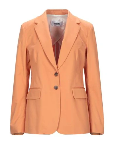 Shop Mauro Grifoni Suit Jackets In Apricot