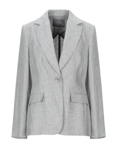 Shop Lorena Antoniazzi Woman Blazer Light Grey Size 4 Linen, Cotton