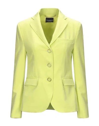 Shop Atos Lombardini Woman Blazer Acid Green Size 8 Polyester, Rubber